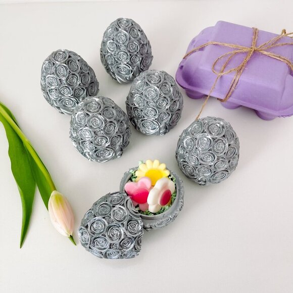 Rose-Covered Easter Eggs โ Handcrafted Party Favors, Spring Decor, Wedding Gifts - Picture 9 of 9